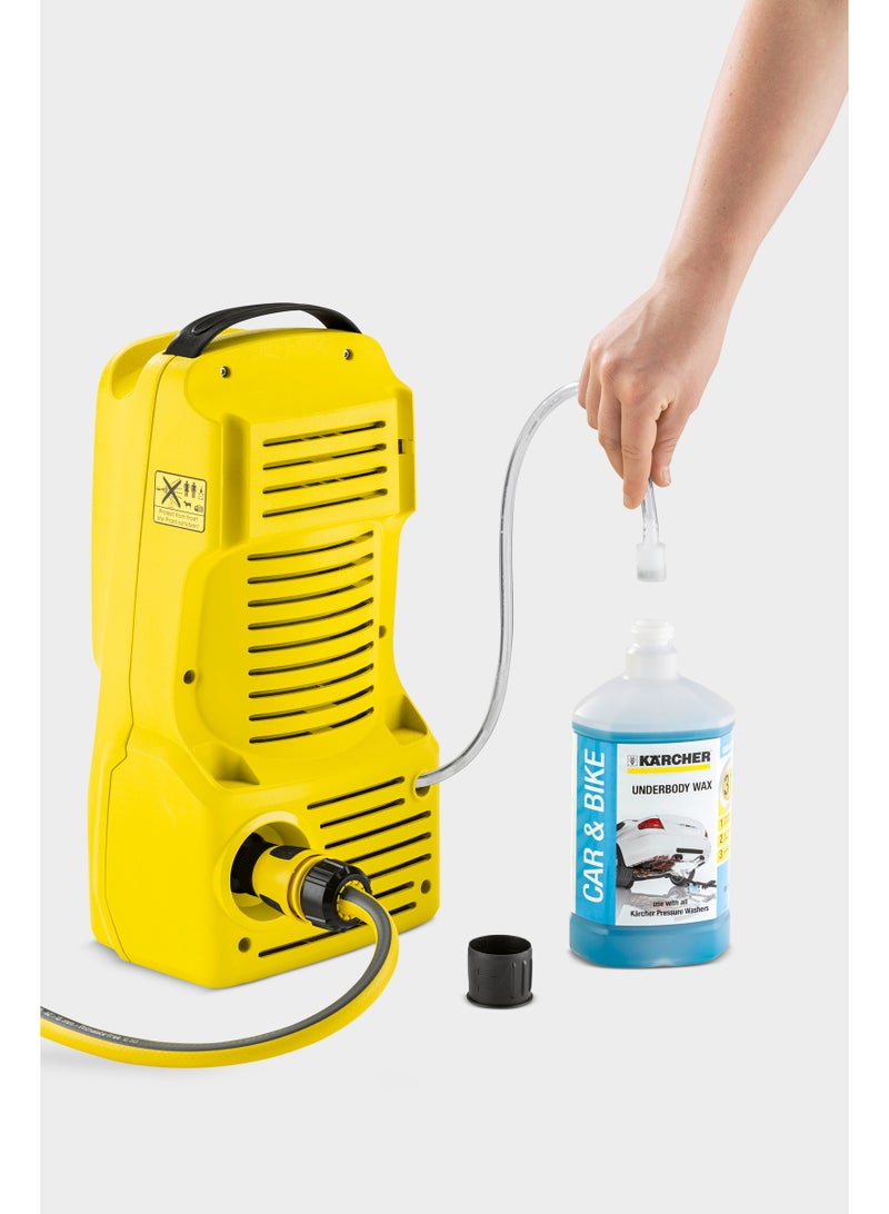 Kärcher K2 Compact High Pressure Washer - 110 Bar  -  Max Flow Rate 360 (l/h) - 1400W  - Lightweight & Portable - Quick Connect System - Dirt Blaster -  4m Hose – 1.673-500.0 - Image 3